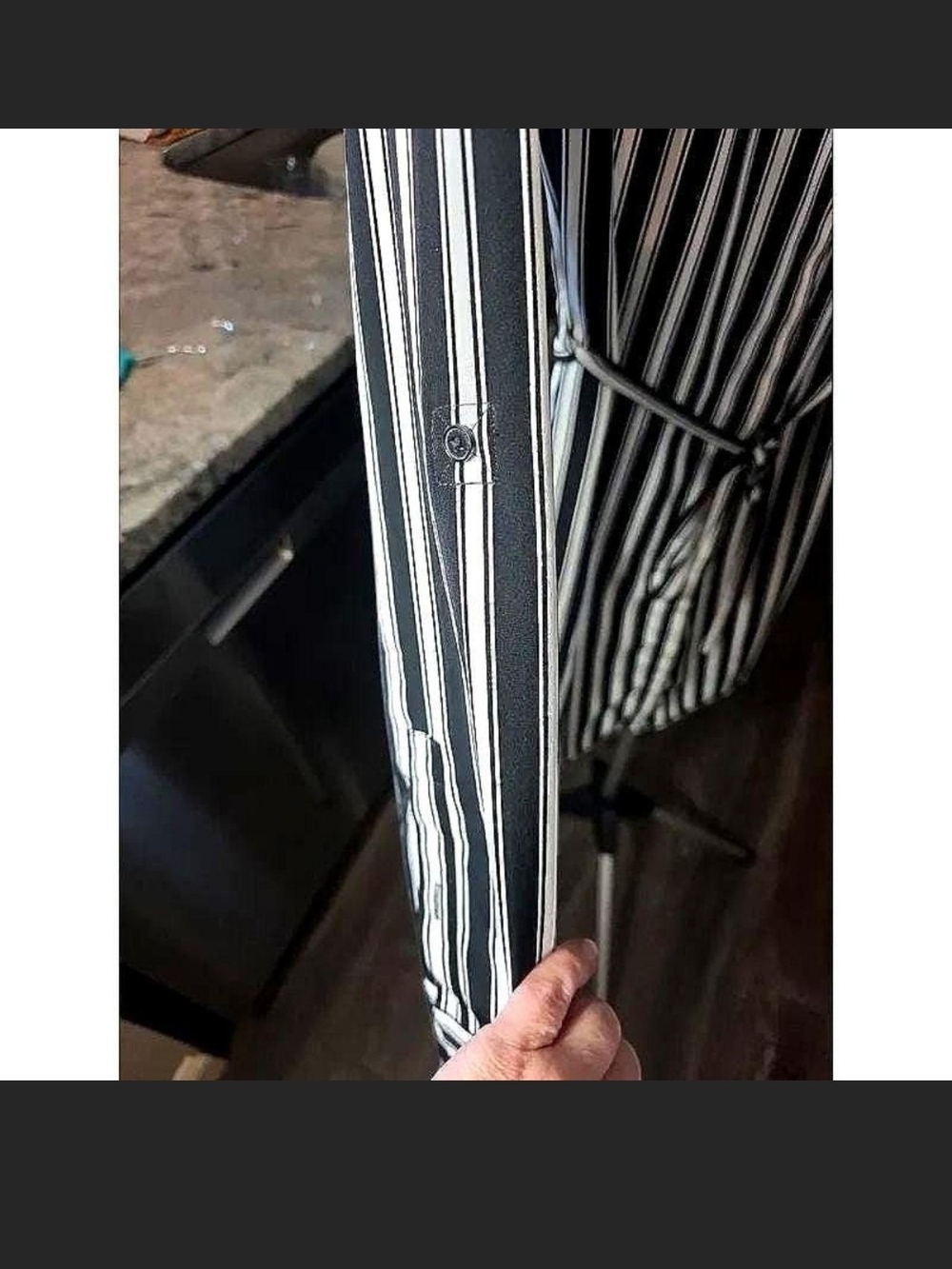 Express Black & White Vertical Stripe Midi Shirt Dress - Picture 5 of 8